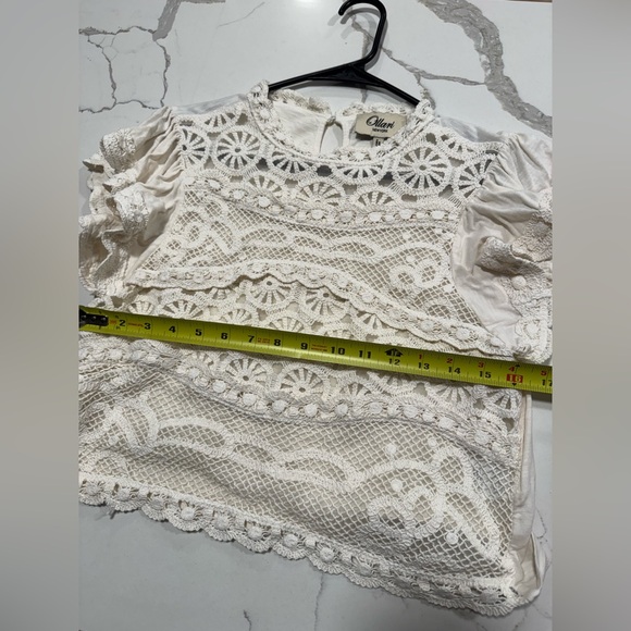 Plato Dori Ruffle Sleeve lace Crochet Top - Picture 13 of 13